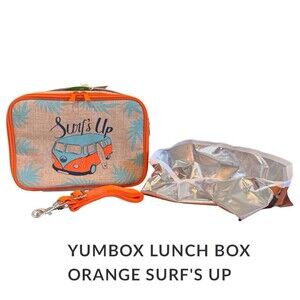 *RARE Yumbox Insulated Lunch Box Orange Surf's Up
